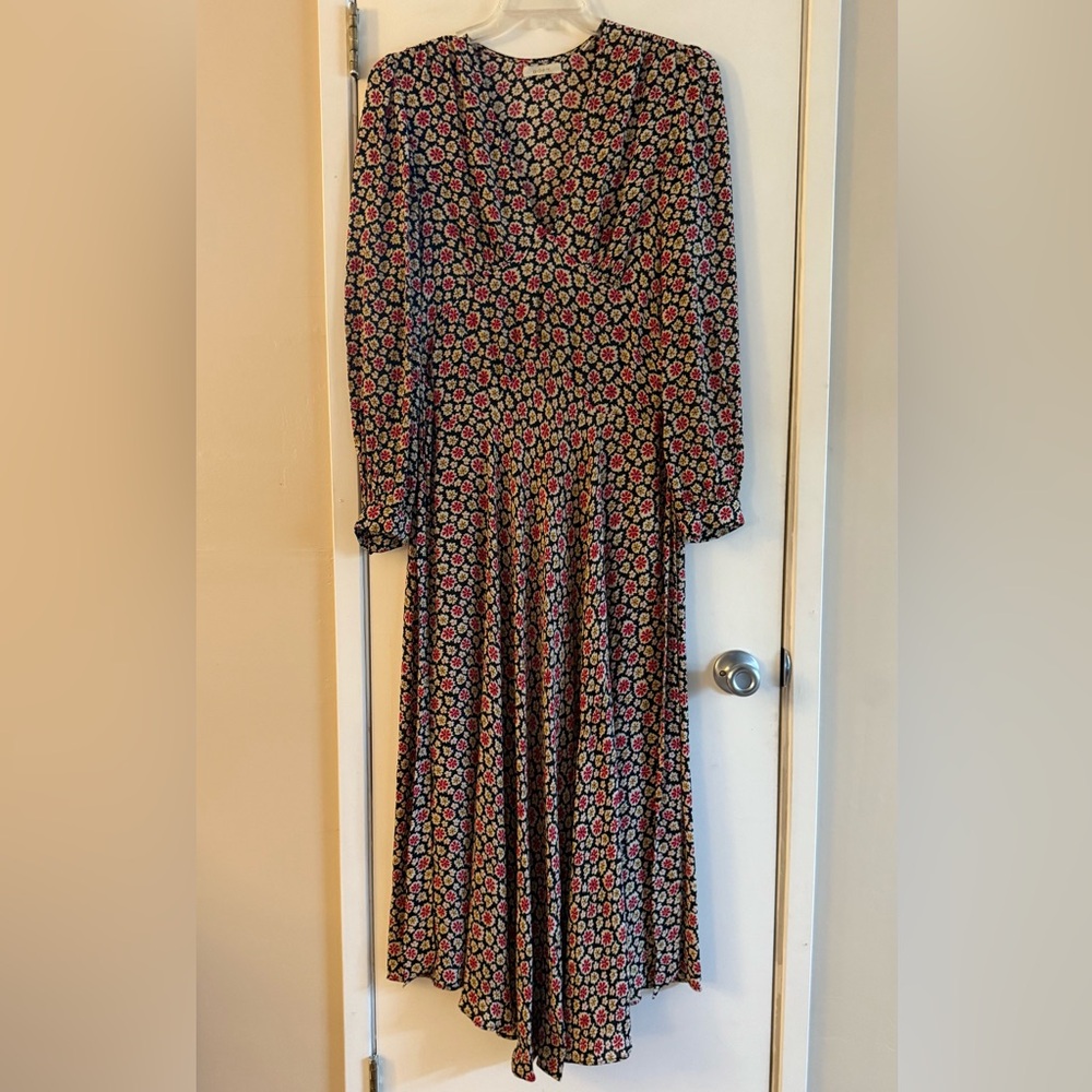 Doen Charleston Maxi Dress in Navy Bellflower Blossom Floral - Picture 9 of 13